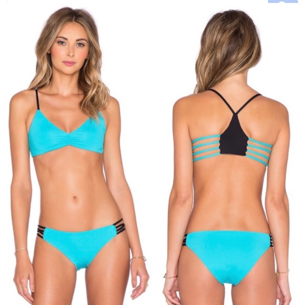 L*Space Wild One Reversible Bikini in Turquoise